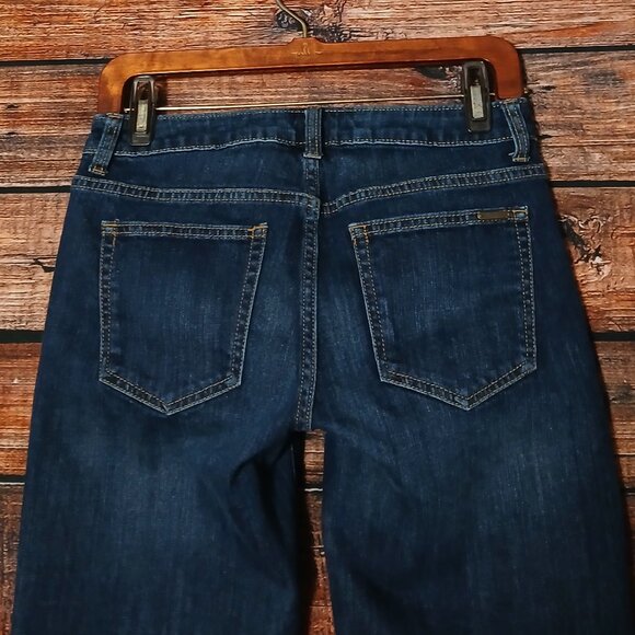 Jennifer Lopez Jeans 0 Boyfriend Low Rise Dark Wash Blue Denim Stretch - Picture 5 of 8